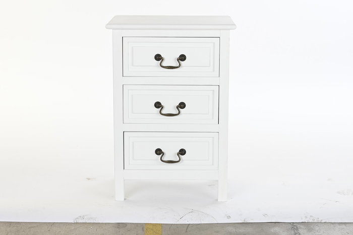 Mesita De Noche Romantico DKD Home Decor Blanco Marron 36 x 67 x 47 cm