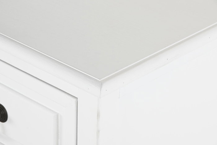 Mesita De Noche Romantico DKD Home Decor Blanco Marron 36 x 67 x 47 cm