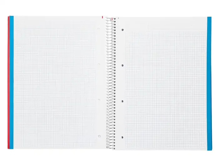 Liderpapel Cuaderno Espiral A4 Micro Jolly Tapa Forrada 140 Hojas 75gr Cuadro 5mm Colores Surtidos