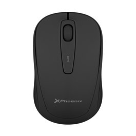 Phoenix technologies Ratón Inalámbrico M250 2.4 GHz Silencioso Compacto Ergonómico Plug and Play Batería AA Color Negro