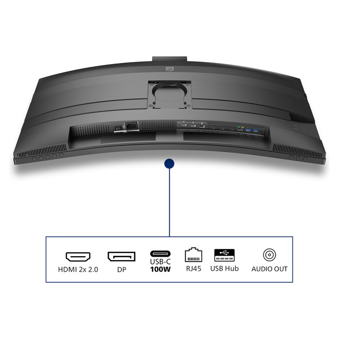 Philips 6000 Series 34B2U6603CH Monitor 34" Curvo Wide Quad HD 3440x1440 120Hz USB-C 100W