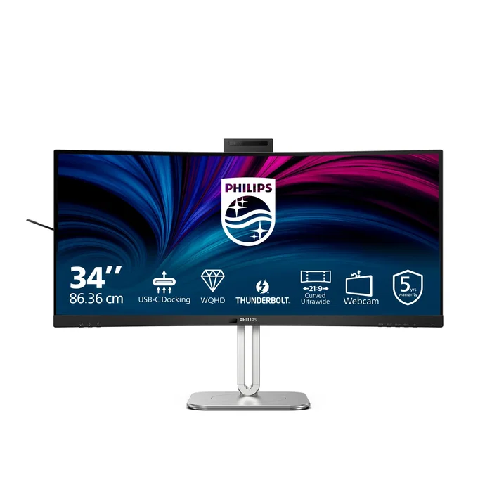 Philips 34B2U6603CH/00 Monitor Curvo 34 pulgadas Wide Quad HD Gris Philips 34B2U6603CH/00 Monitor Curvo 34 pulgadas Wide Quad HD Gris