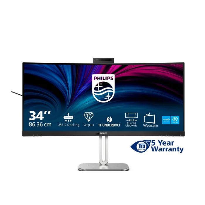 Philips 34B2U6603CH/00 Monitor Curvo 34 pulgadas Wide Quad HD Gris Philips 34B2U6603CH/00 Monitor Curvo 34 pulgadas Wide Quad HD Gris