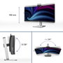 Philips 34B2U6603CH Monitor Curvo 34 pulg. Wide Quad HD Gris