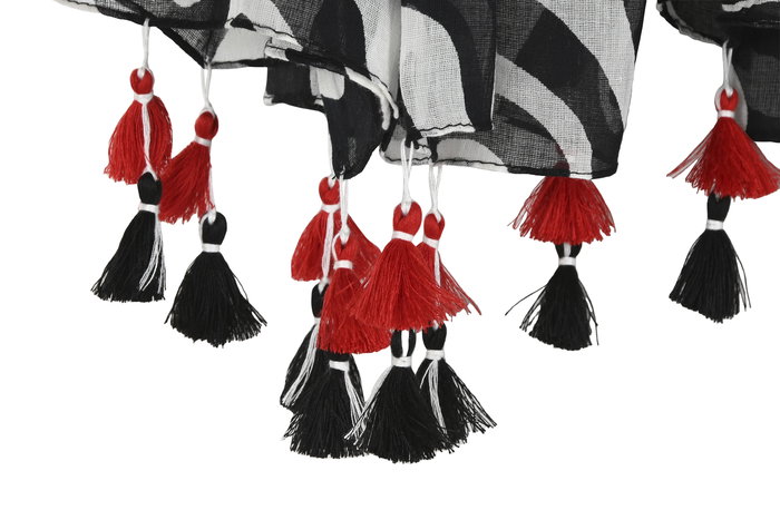 DKD Home Decor Foulard Mediterraneo Multicolor Coral Algodón 180 x 100 cm (3 Unidades)