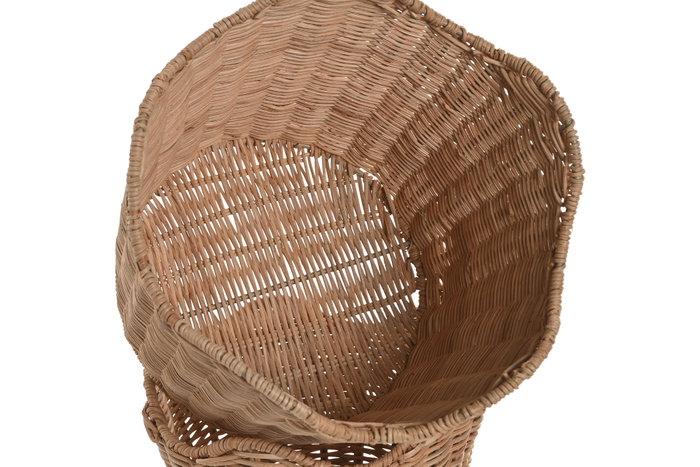 DKD Home Decor Set de 3 Cestas de Ratán y Metal Natural 30x30x25 cm DKD Home Decor Set de 3 Cestas de Ratán y Metal Natural 30x30x25 cm