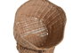 DKD Home Decor Set de 3 Cestas de Ratán y Metal Natural 30x30x25 cm
