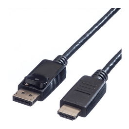 VALUE DP KABELDP-HDTV4.5M Cable DisplayPort Macho a Macho, 4.5m, DisplayPort 1.1, Conectores chapados en Oro, Negro