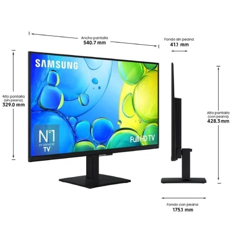 Samsung TU24F6005FK Televisor 24" Full HD Smart TV con HDR, Tizen OS, Wi-Fi, Gaming Hub, OTS Lite y PurColor - Negro Samsung TU24F6005FK Televisor 24" Full HD Smart TV con HDR, Tizen OS, Wi-Fi, Gaming Hub, OTS Lite y PurColor - Negro