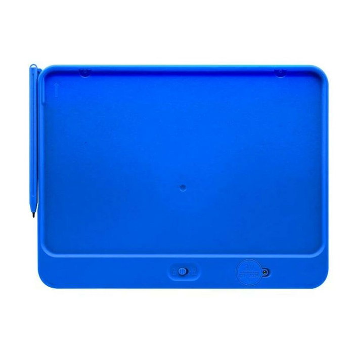 Celly KIDSBOARD Pizarra de Dibujo Infantil Azul, Resistente al Agua con Plumier y Plumón Stylus, Borrado con un Botón