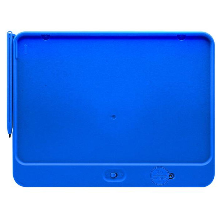 Celly KIDSBOARD Pizarra de Dibujo Infantil Azul, Resistente al Agua con Plumier y Plumón Stylus, Borrado con un Botón