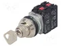 PROMET Interruptor rotativo con llave NEF30-BX3Y 30mm