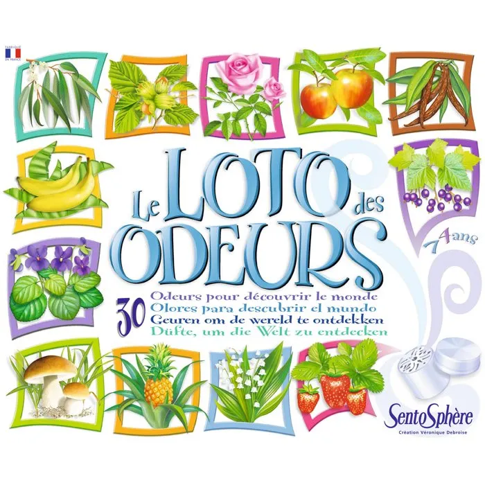 Sentosphere Juego Loto des Sons - Juego de sonidos con 120 sonidos y 8 idiomas - Niños y niñas a partir de 4 años