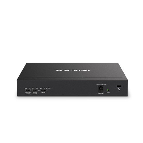 Mercusys MS110P Switch Gestionado Fast Ethernet con PoE, Negro
