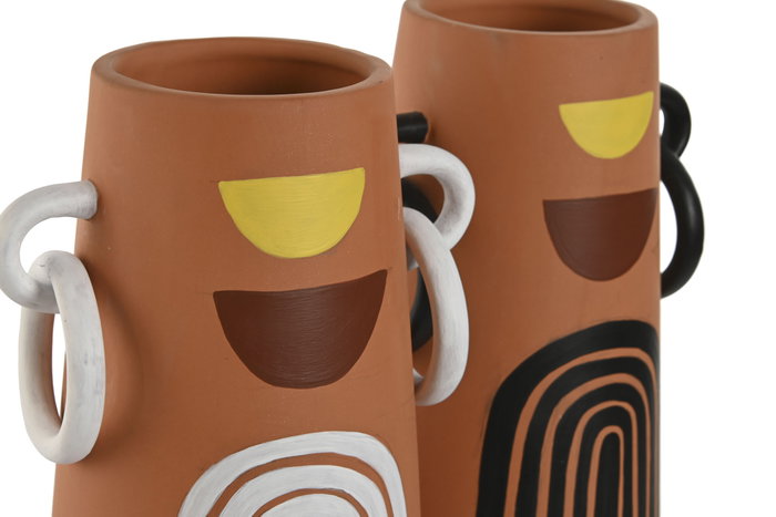 DKD Home Decor Jarrón de Terracota Pintado a Mano Surtido DKD Home Decor Jarrón de Terracota Pintado a Mano Surtido