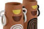 DKD Home Decor Jarrón de Terracota Pintado a Mano Surtido