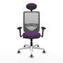 PIQUERAS Y CRESPO Silla de oficina Zulema con Mecanismo Sincro, Morado y Gris