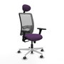PIQUERAS Y CRESPO Silla de oficina Zulema con Mecanismo Sincro, Morado y Gris