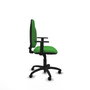 Silla de oficina Algarra con mecanismo Contacto permanente básico tapizada con Tela color Verde. Equipada con Base poliamida negra, Brazos 1D y Ruedas de parqué