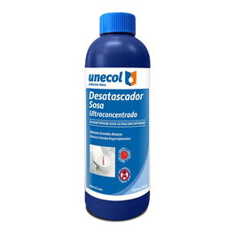 Unecol Desatascador Sosa Ultra C02430 500 ml - Desatascador Alcalino de Hidróxido Sódico 50%, Elimina Atascos y Malos Olores de Grasas, Jabón, Cabellos, Papel