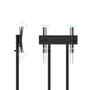 Tooq Soporte de Suelo Kefrén con Ruedas 37-70 Pulgadas Negro