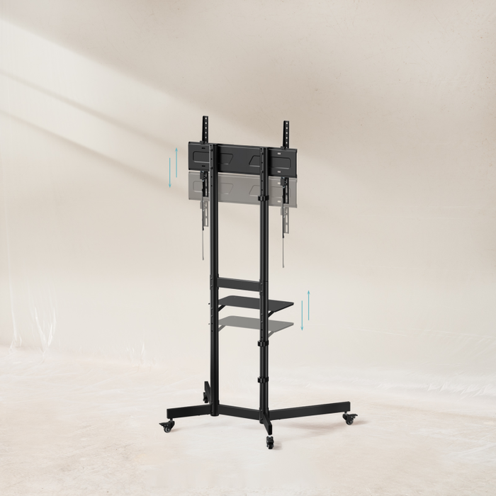 Tooq Soporte de Suelo Kefrén con Ruedas 37-70 Pulgadas Negro Tooq Soporte de Suelo Kefrén con Ruedas 37-70 Pulgadas Negro