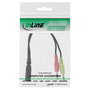 InLine 99312I Adaptador de audio 2x 3.5mm macho a 3.5mm hembra 4 polos CTIA