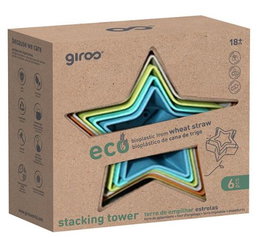 GIROS Torre Apilable Estrellitas 6 Pzs Bio Plástico Eco