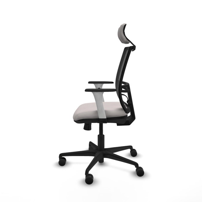 PIQUERAS Y CRESPO Silla de oficina Yunquera con mecanismo Sincro/Traslack Blanco y Negro