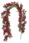 DKD Home Decor Guirnalda Navidad Tradicional Verde Rojo 15 x 180 x 15 cm 35 Leds