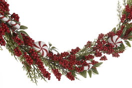 DKD Home Decor Guirnalda Navidad Tradicional Verde Rojo 15 x 180 x 15 cm 35 Leds