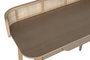 DKD Home Decor Escritorio Paulownia y Ratán Natural 100x45x92