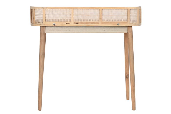 DKD Home Decor Escritorio Paulownia y Ratán Natural 100x45x92 DKD Home Decor Escritorio Paulownia y Ratán Natural 100x45x92