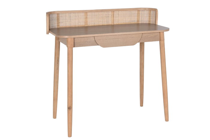 DKD Home Decor Escritorio Paulownia y Ratán Natural 100x45x92 DKD Home Decor Escritorio Paulownia y Ratán Natural 100x45x92