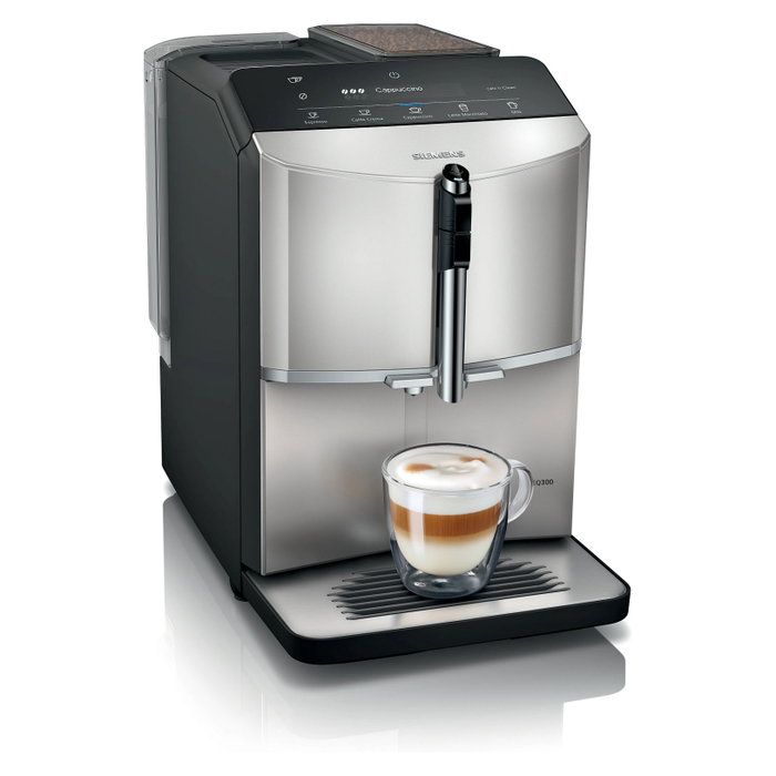 Siemens TF303E07 EQ.300 Cafetera superautomática plata/negro Siemens TF303E07 EQ.300 Cafetera superautomática plata/negro