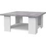 Mesa de centro PILVI Hormigón blanco y gris claro L 67 x P 67 x A 31 cm