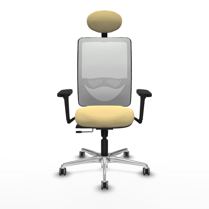 PIQUERAS Y CRESPO Silla de oficina Zulema con mecanismo Sincro/Traslack, Crema y Blanco PIQUERAS Y CRESPO Silla de oficina Zulema con mecanismo Sincro/Traslack, Crema y Blanco