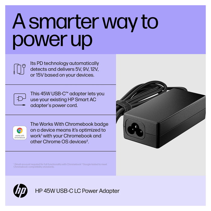 HP Adaptador de alimentación USB-C LC de 45 W