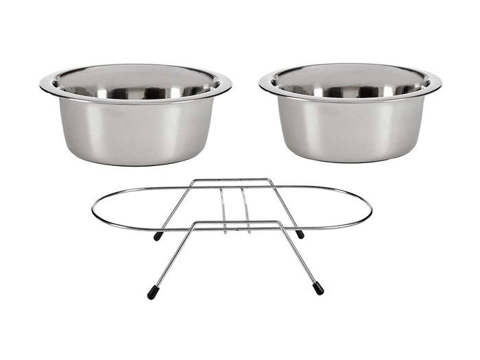 MASCOW Set 2 Comederos Acero Inoxidable para Mascota 2600ml Antideslizante 52x29x12cm (Set de 6) MASCOW Set 2 Comederos Acero Inoxidable para Mascota 2600ml Antideslizante 52x29x12cm (Set de 6)