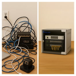 Extralink LITE 6U 10 pulg. Armario Rack de Pared Gris 280x310 mm