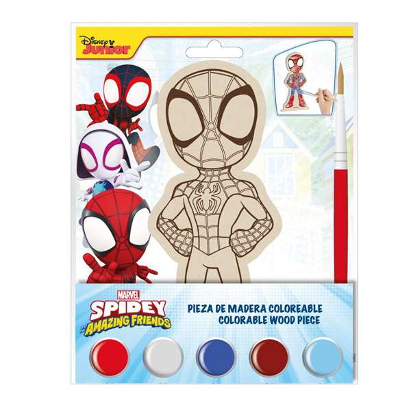Cerdá Figuras Coloreables Madera Spidey Azul Cerdá Figuras Coloreables Madera Spidey Azul