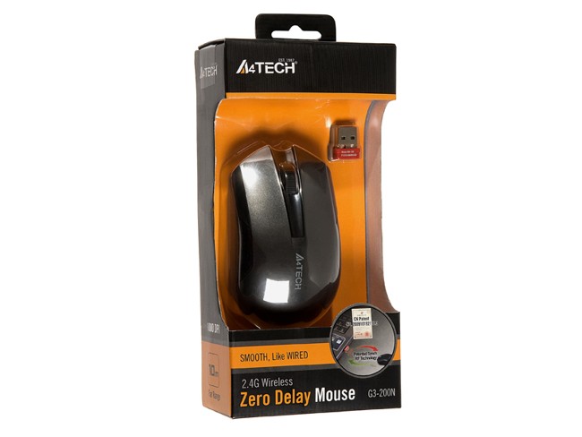 A4-Tech G3-200N Ratón Gaming Inalámbrico 1200 DPI Negro