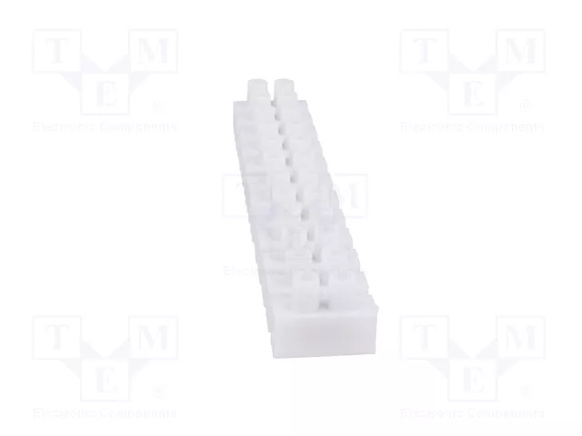 PAWBOL Bloque de bornas de 24 bornas, 41A, 400V, blanco