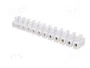 PAWBOL Bloque de bornas de 24 bornas, 41A, 400V, blanco
