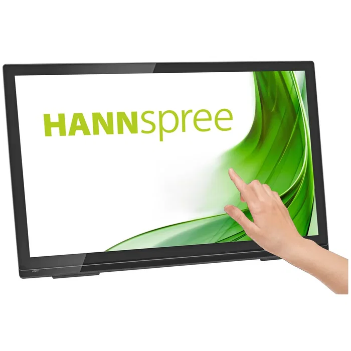 Hannspree HT273HPB Monitor 27" Full HD (1920x1080) Pantalla Táctil Capacitiva 10 Puntos 8ms HDMI VGA Altavoces IPS 178° Montaje VESA Negro