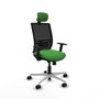 PIQUERAS Y CRESPO Silla de oficina Yunquera con mecanismo Sincro/Traslack, Verde y Negro