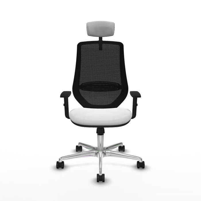 PIQUERAS Y CRESPO Silla de oficina Mardos con mecanismo Sincro Blanco y Negro