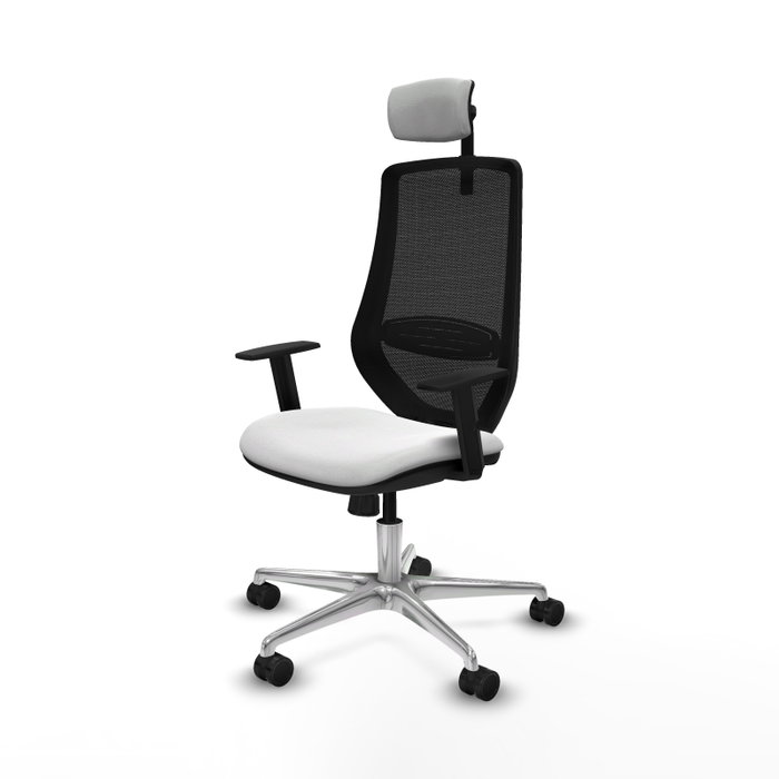 PIQUERAS Y CRESPO Silla de oficina Mardos con mecanismo Sincro Blanco y Negro