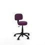 PIQUERAS Y CRESPO Silla Llanos giratoria en similpiel morado
