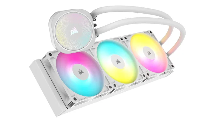 Corsair Nautilus 360 RS ARGB Liquid - Kit de Refrigeración Líquida AIO Blanco de 360mm, Compatible con Intel LGA1700 y AMD AM4/AM5